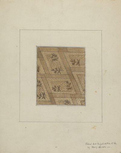 Materiał z Sukni, ok. 1900 r. 1937. autorstwa Mary E Humes