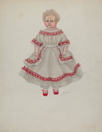 Lalka woskowa, ok. 1936. autorstwa Mary E Humes