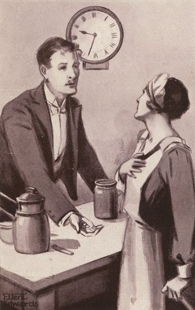 Ilustracja do książki "Kipps" autorstwa H.G. Wellsa (litografia) autorstwa Mary Ellen Edwards