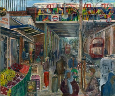 Ladbroke Grove tuż przed zamknięciem: 4, stacja, 2020 (ropa na pokładzie) autorstwa Mary Kuper