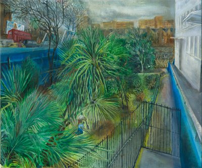 Blokada Ladbroke Grove: 2, Kensal House, 2020 (olej na pokładzie) autorstwa Mary Kuper