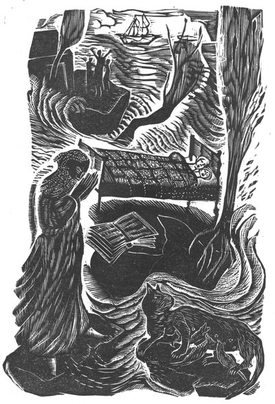 Powódź, 2006 (grawerowanie na winylu) autorstwa Mary Kuper