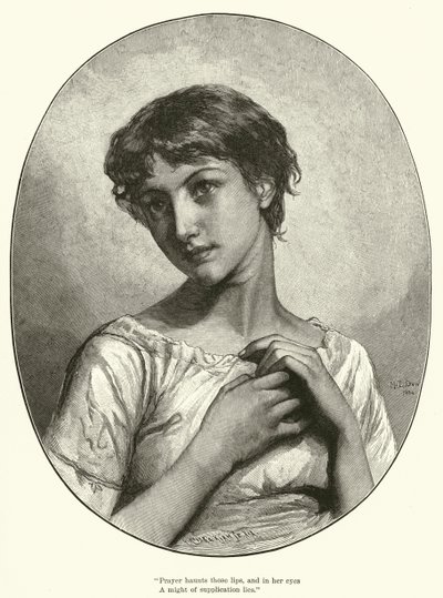 Modlitwa (grawerowanie) autorstwa Mary L. Gow