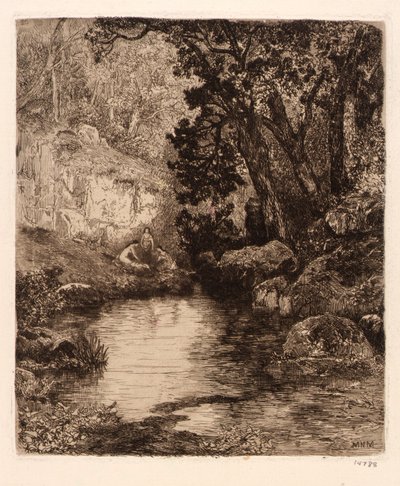 (Three Maidens at the River) autorstwa Mary Nimmo Moran