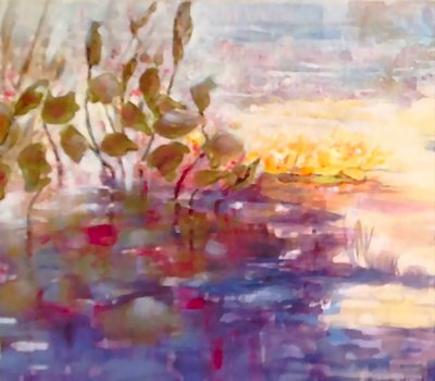 złote i różowe refleksy autorstwa Mary Smith
