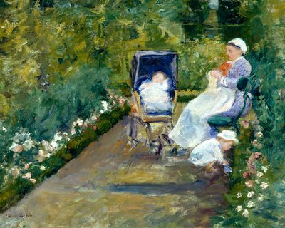Dzieci w ogrodzie (pielęgniarka) autorstwa Mary Stevenson Cassatt