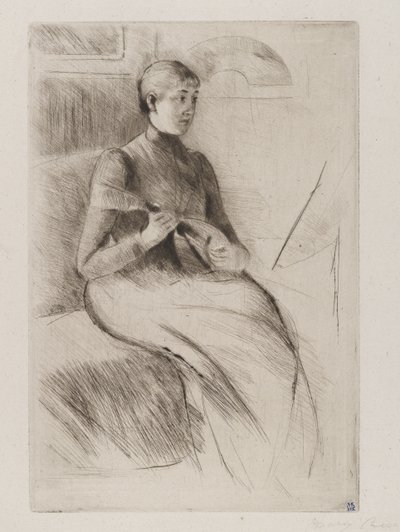 Mandolinista autorstwa Mary Stevenson Cassatt