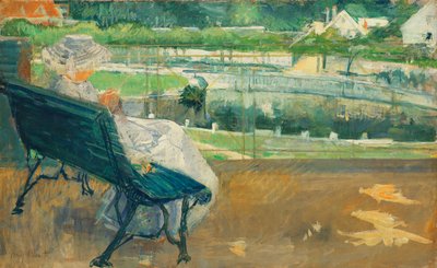 Lydia siedząca na ganku, szydełkowanie, ok. 1881 r. autorstwa Mary Cassatt