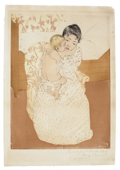 Macierzyńska pieszczota autorstwa Mary Stevenson Cassatt
