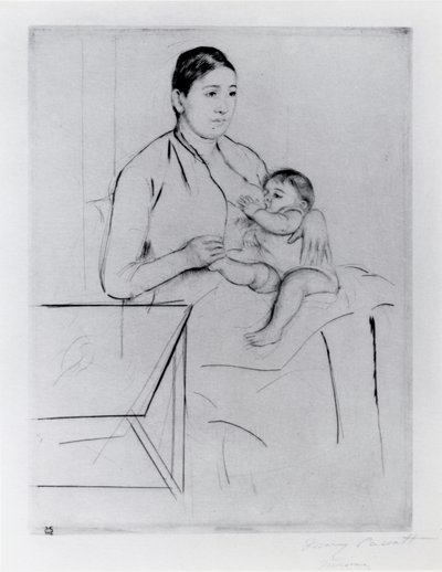 Pielęgniarstwo autorstwa Mary Stevenson Cassatt