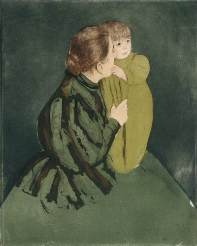 Chłopka Matka z Dzieciątkiem, ok. 1894 (sucha igła i akwatinta) autorstwa Mary Stevenson Cassatt