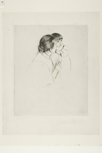 Chłopska matka z dzieckiem, ok. 1895 (suchoryt na papierze kość słoniowa) autorstwa Mary Stevenson Cassatt