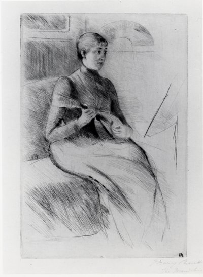 Grający na mandolinie autorstwa Mary Stevenson Cassatt