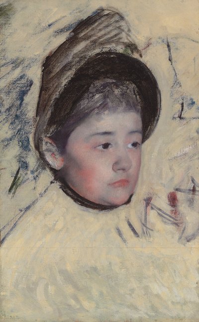 Kobieta w czepku, ok. 1889 r. autorstwa Mary Cassatt