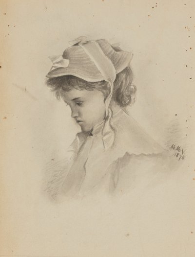 Bez tytułu (Głowa dziecka patrzącego w dół) autorstwa Mary Vaux Walcott
