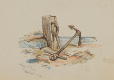 Bez tytułu (Cumowanie i kotwica) autorstwa Mary Vaux Walcott