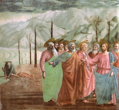 Moneta w pysku ryby autorstwa Masaccio