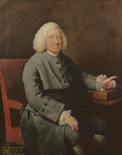 Portret Charlesa Jennensa (1700-73), patrona i przyjaciela Haendla autorstwa Mason Chamberlin