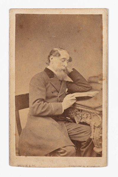 Carte-de-visite Charlesa Dickensa, Mason & Co autorstwa Mason and Co.