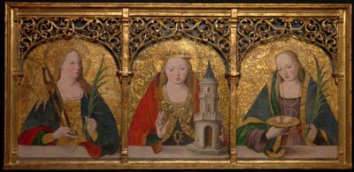 Święci Apollonia, Barbara i Agata, 14901500. autorstwa Master Alejo