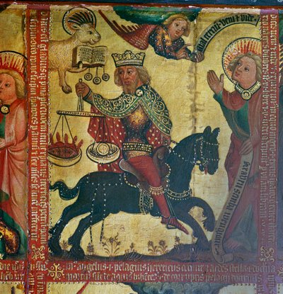 Obraz przedstawiający cesarza Tytusa, XIV w. autorstwa Master Bertram of Hamburg
