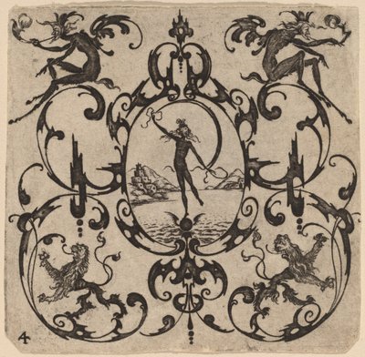 Ornament z groteską autorstwa Master CR