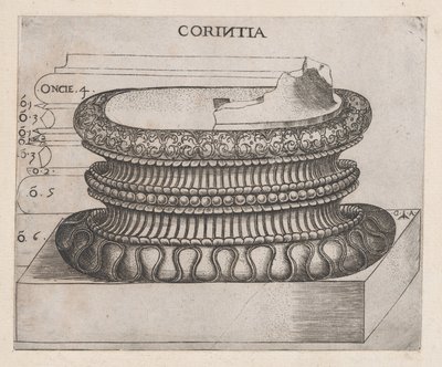Lustro rzymskiej świetności: podstawa koryncka, ca. 1537., ca. 1537 autorstwa Master GA