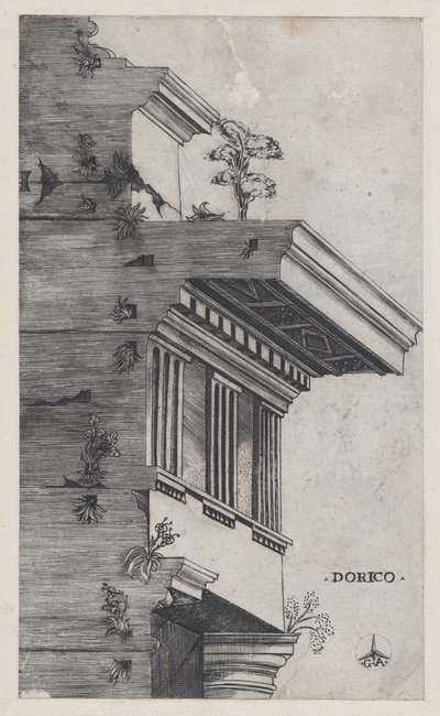 Lustro rzymskiej świetności: porządek dorycki, ca. 1537., ca. 1537 autorstwa Master GA