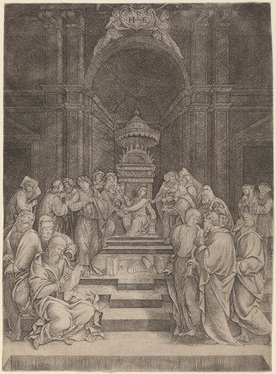 Chrystus spiera się z lekarzami autorstwa Master HFE