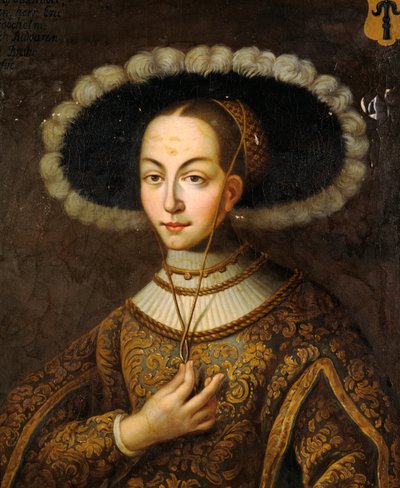 Portret Margarety Eriksdotter Wazy 1497-1536, siostry króla Szwecji Gustawa I. autorstwa Master Hillebrandt