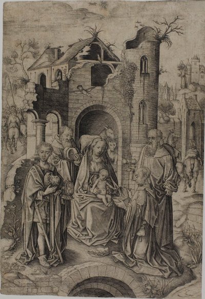 Pokłon Trzech Króli autorstwa Master I.A.M. of Zwolle