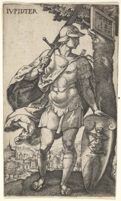 Jowisz z Bogów, którzy przewodniczą planetom, 1528. autorstwa Master I.B.