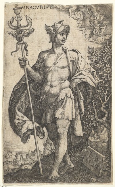 Merkury z Bogów, którzy przewodniczą planetom, 1528. autorstwa Master I.B.
