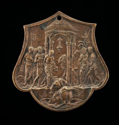 Śmierć Marka Curtiusa, druga połowa XV wieku. autorstwa Master IO.FF.