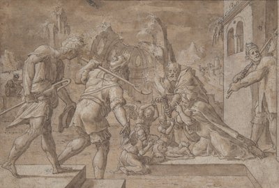 Adoracja pasterzy ok. godz. 1549-50. autorstwa Master Of The Liechtenstein Adoration