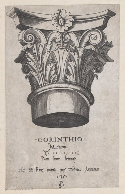 Lustro rzymskiej świetności: stolica Koryntu, 1535., 1535. autorstwa Master PS