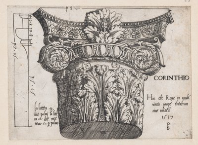 Lustro rzymskiej świetności: stolica Koryntu, 1537., 1537. autorstwa Master PS
