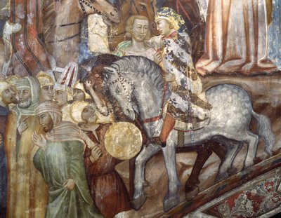 Detal z Ukrzyżowania autorstwa Master Trecentesco of Sacro Speco School
