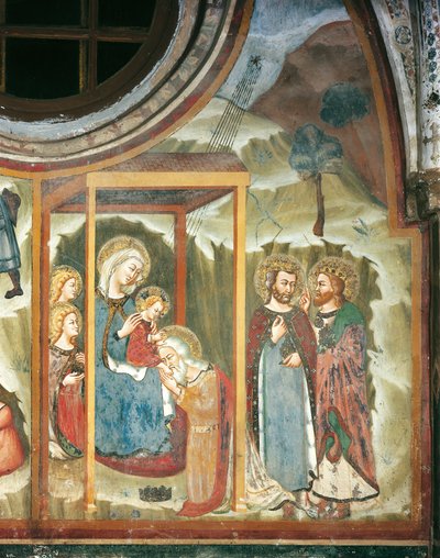 Pokłon Trzech Króli (fresk) autorstwa Master Trecentesco of Sacro Speco School