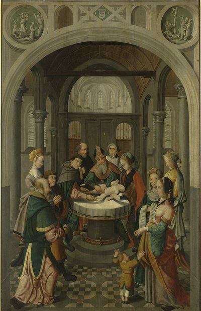 Panel Ołtarza z Obrzezaniem Chrystusa, na rewersie Zmartwychwstanie Chrystusa autorstwa Master of Alkmaar (attributed to)