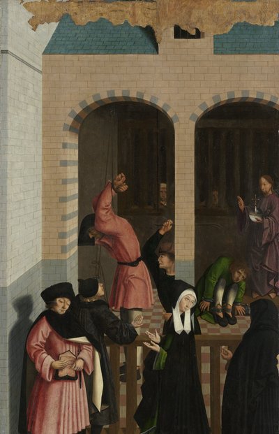Siedem uczynków miłosierdzia Panel poliptyku z siedmioma uczynkami miłosierdzia: Pocieszenie więźniów autorstwa Master of Alkmaar