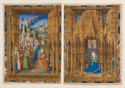 Zwiastowanie z Godzinek Karola Francuskiego autorstwa Master of Charles of France