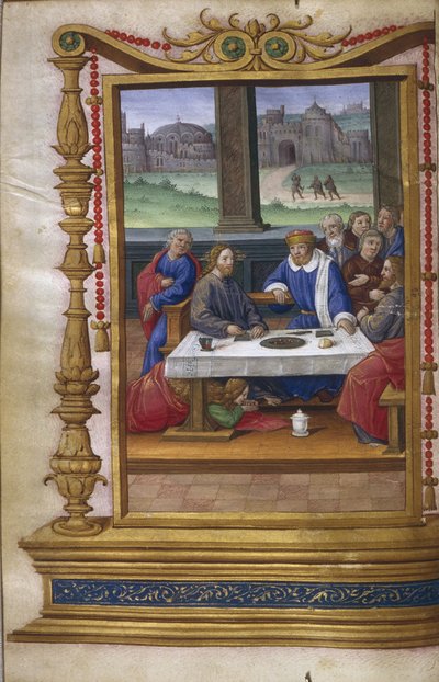 Uczta w Domu Szymona Faryzeusza, 1500-1550 autorstwa Master of Claude de France