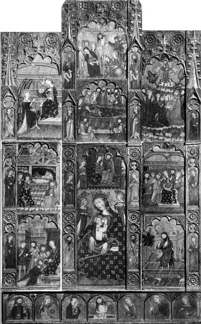 Retable, koniec XIV lub początek XV wieku. autorstwa Master of Cubells
