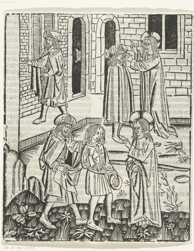 Chrystus uzdrawia niewidomego z Betesdy autorstwa Master of Delft (attributed to)