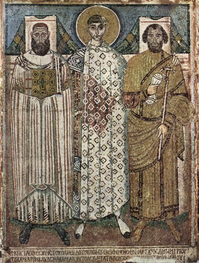 Św. Demetriusz z Salonik z darczyńcami, VI-VII w. autorstwa Master of Hagios Demetrios