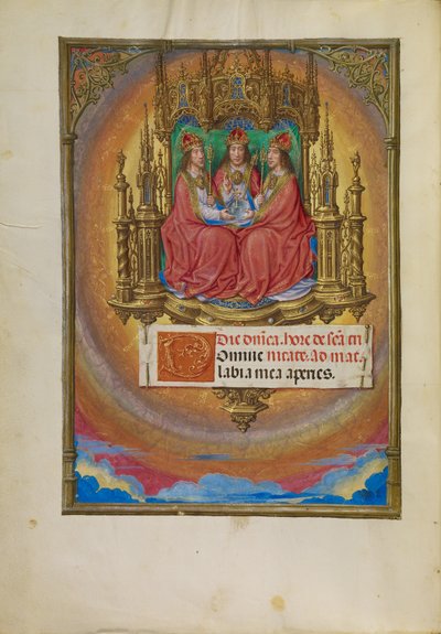 Trójca Święta na tronie autorstwa Master of James IV of Scotland