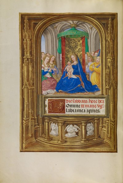 Dziewica z Dzieciątkiem na tronie autorstwa Master of James IV of Scotland