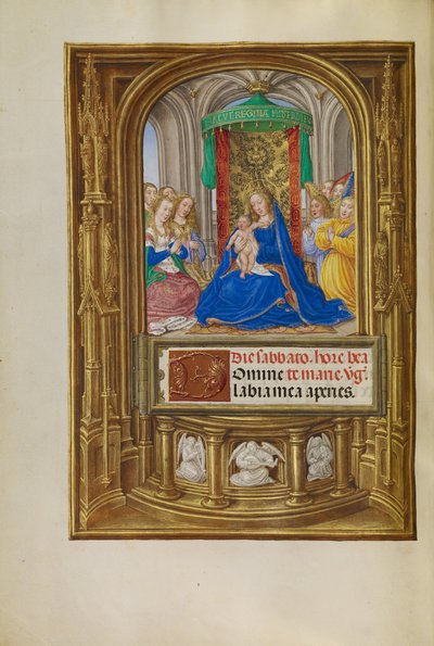 Dziewica i Dziecko na tronie autorstwa Master of James IV of Scotland