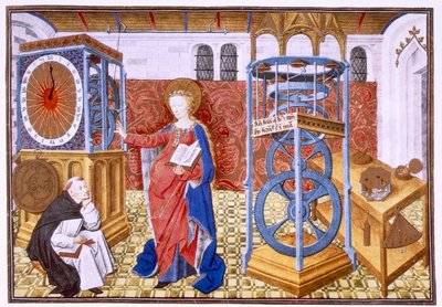 Wisdom Sapience nauczająca autora nakazów umiarkowania, ok. 1455. autorstwa Master of Jean Rolin II